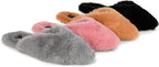 Journee Collection Women's Faux Fur Sundown Slippers  Gray Size 11