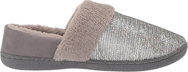 Easy Spirit Women's Siesta Slide Clog  Silver Glitter Size S
