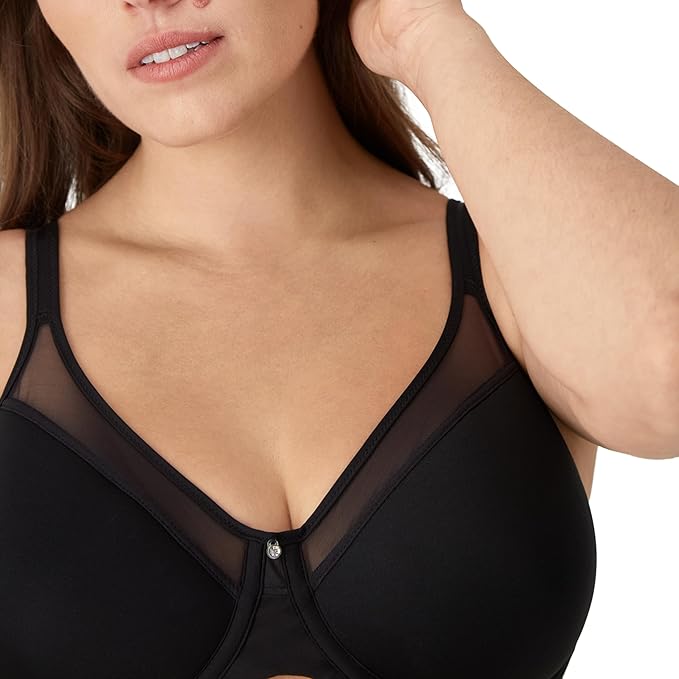Bali Ultra Light T-Shirt Convertible Underwire Bra  Black Size 40B