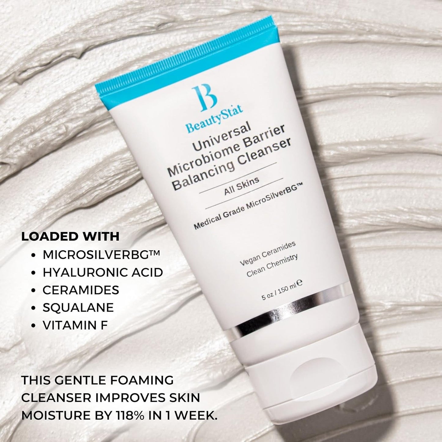 BeautyStat Universal Microbiome Barrier Balancing Cleanser, All Skins, 5 Oz