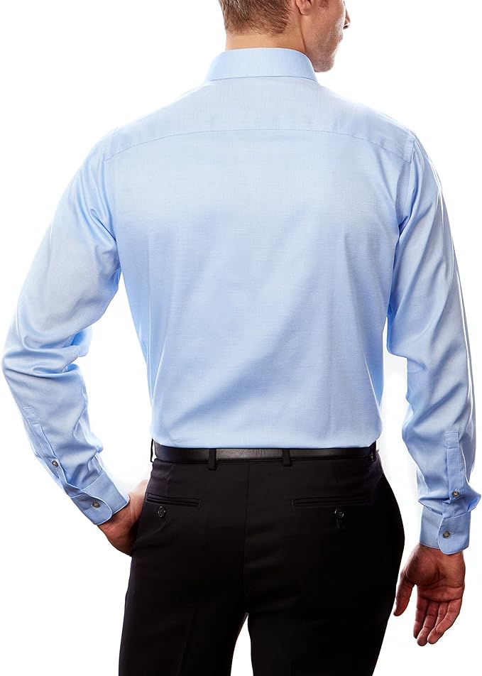 Calvin Klein Men's Steel+ Regular Non-Iron Stretch Performance Dress Shirt  Stream 15.5 32/33