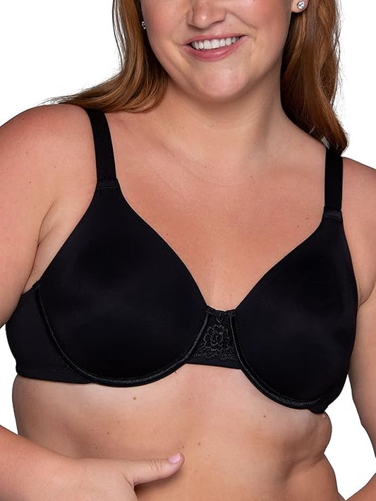 Vanity Fair Beauty Back Smoothing Minimizer Bra  Black Size 40DD