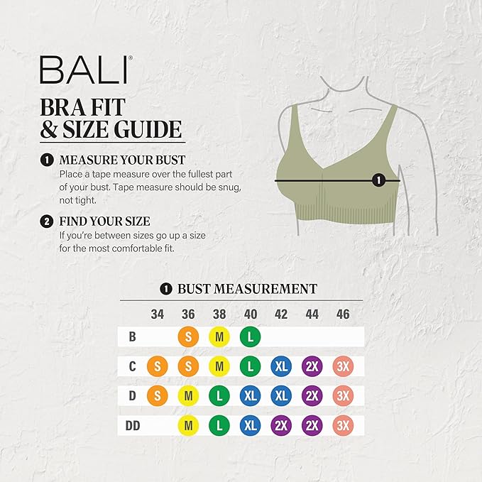 Bali Women's Breathe Wireless T-Shirt Bra  Almond Size XL