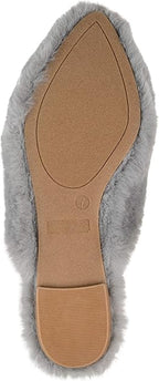 Journee Collection Women's Faux Fur Sundown Slippers  Gray Size 11