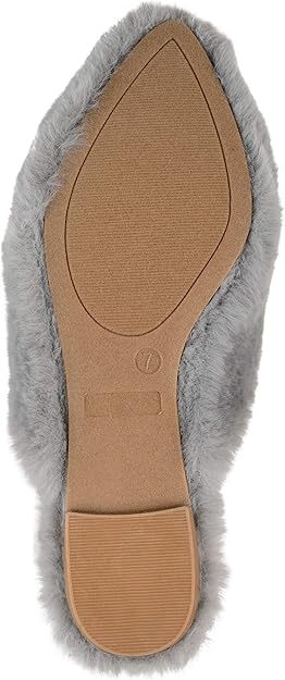 Journee Collection Women's Faux Fur Sundown Slippers  Gray Size 11