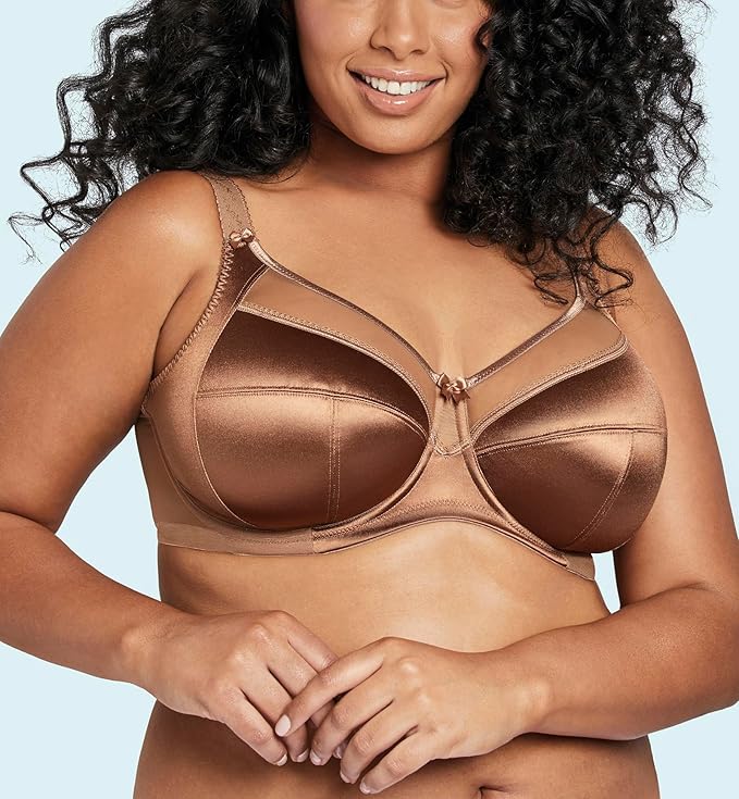 Goddess Plus Size Keira Underwire Banded Bra  Color Cinnamon Size 36I