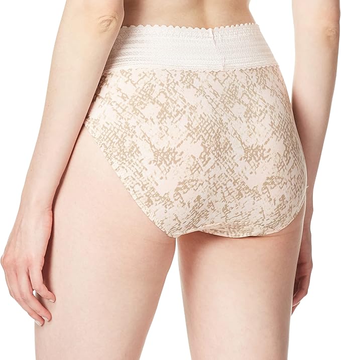 Warner's No Pinching No Problems Microfiber Hi-Cut Panty  Roseprint Size M