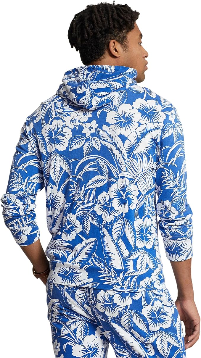 Polo Ralph Lauren Men's Tropical Floral Spa Terry Hoodie  Monotone Tropical Size L
