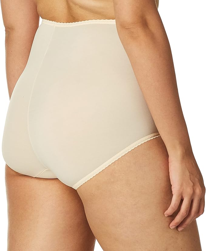 Bali Skimp Skamp Brief Smoothing Stretch Brief Underwear   Mocha Mist Nude Size 7/L