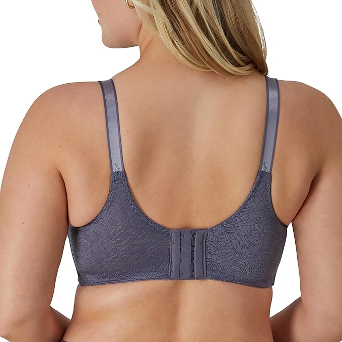 Bali Double Support Spa Closure Wireless Lace Bra  Private Jet Jacquard Size 36DD