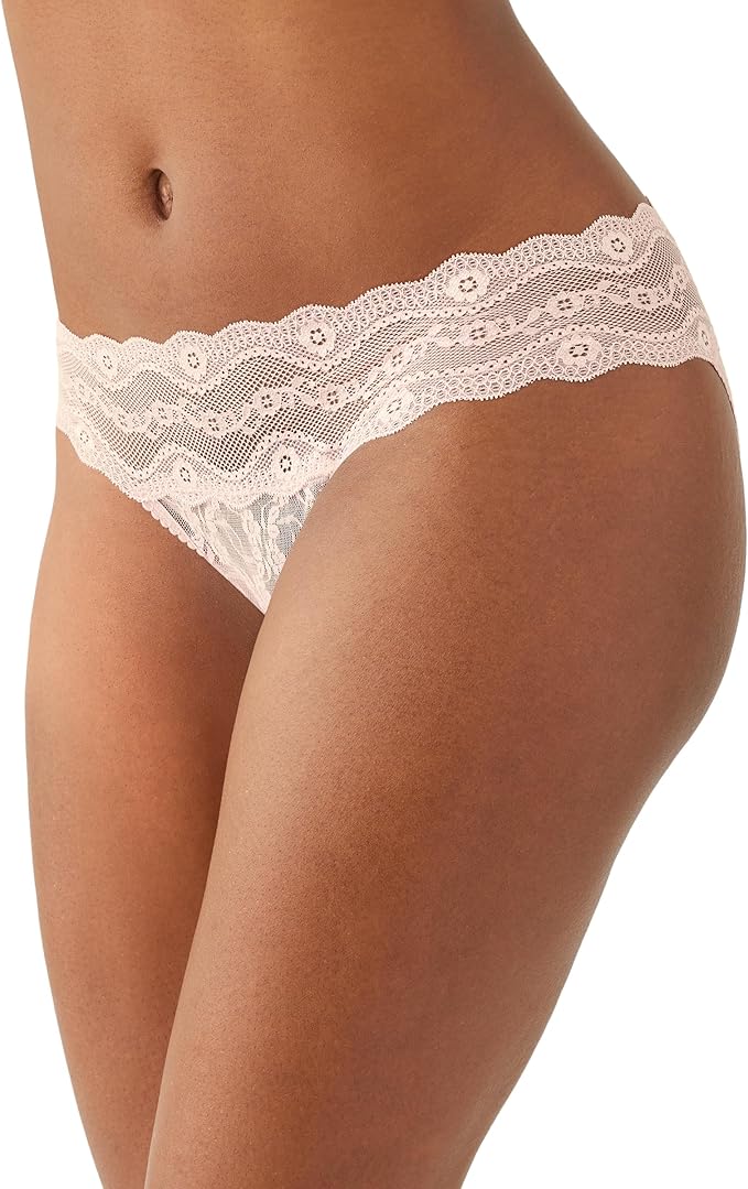 b.tempt'd Lace Kiss Hi Leg Brief Panty  Rose Smoke Nude Size L