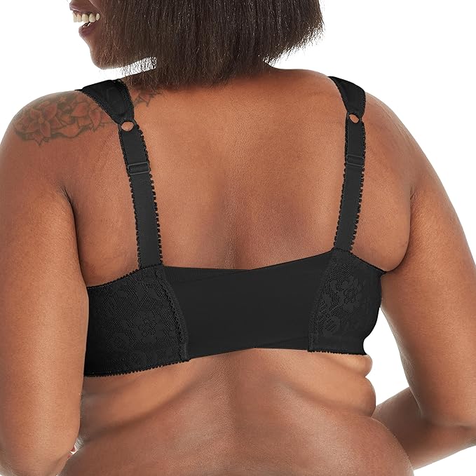 Playtex 18 Hour Front-Close Wireless Full Coverage Bra  Black Size 40D
