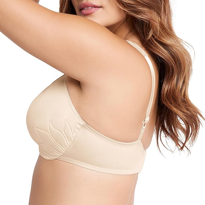 Bali Live It Up Seamless Underwire Full-Coverage T-Shirt Bra  Taupe Nude Size 36DD