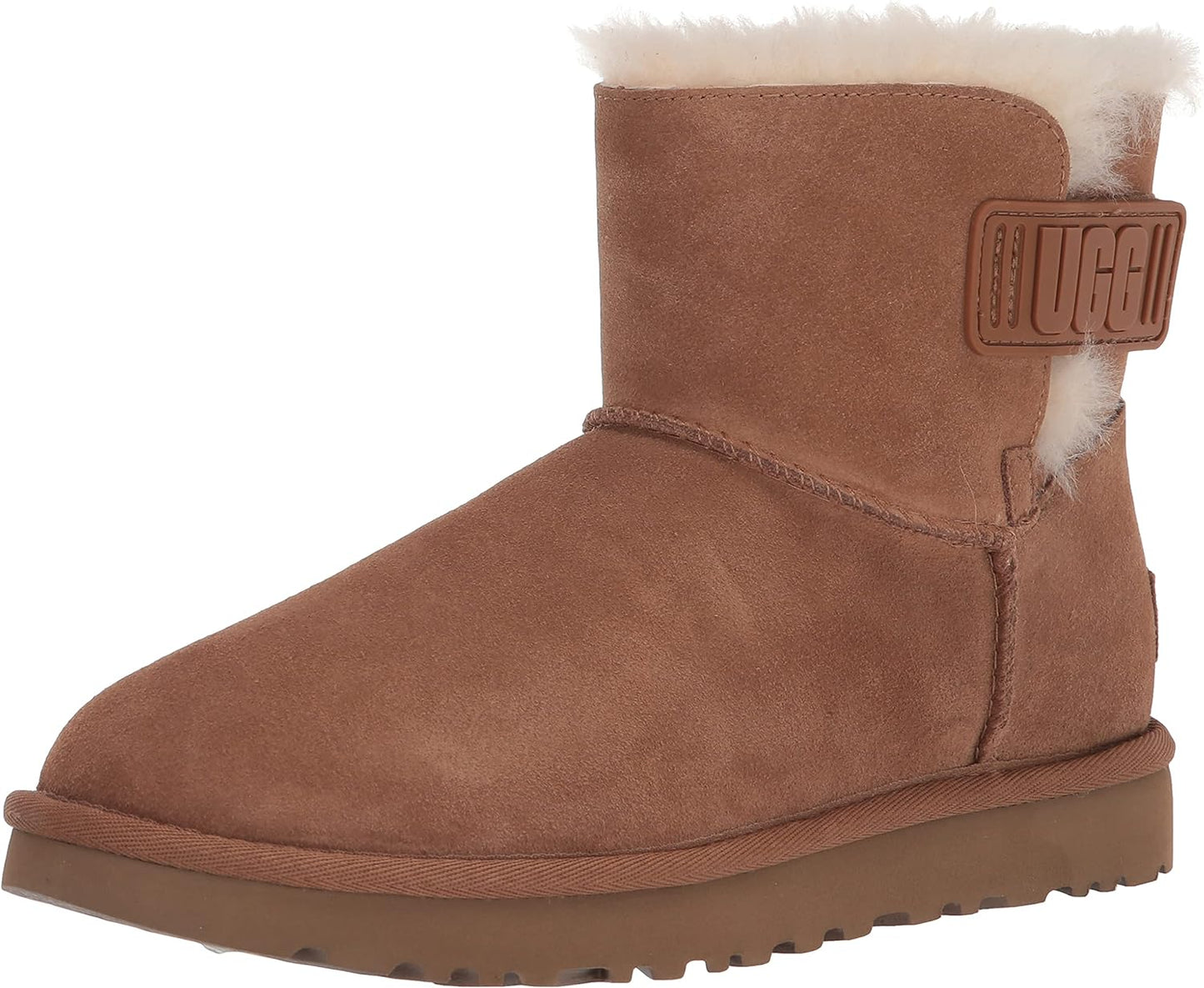 UGG Women's Bailey Logo Strap Boots  Color Chestnut Size 8M
