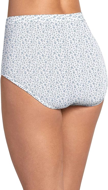 Jockey Elance Breathe 3-Pk. Cotton Brief  Frothy Blue/Flowing Vine/Just Size 7
