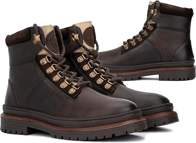 Reserved Footwear Men's Rafael Lace-Up Boot  Color Brown Size 8.5M