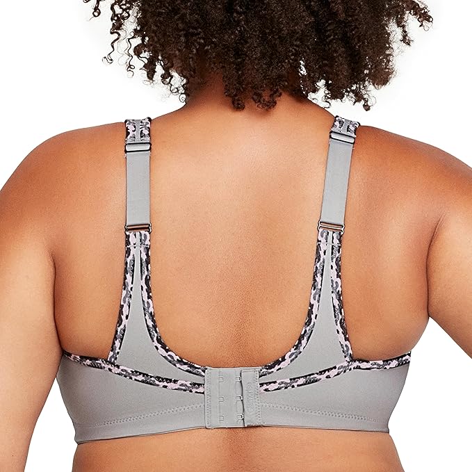 Glamorise No-bounce Camisole Sports Wirefree Bra  Soft Gray Size 48D