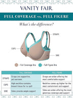 Vanity Fair Body Caress Full Coverage Wirefree Convertible Bra  Neutral Nude Size 34C