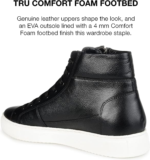 Thomas & Vine Mens Xander Lace-up Round Toe High Top Sneaker  Color Black Size 10M