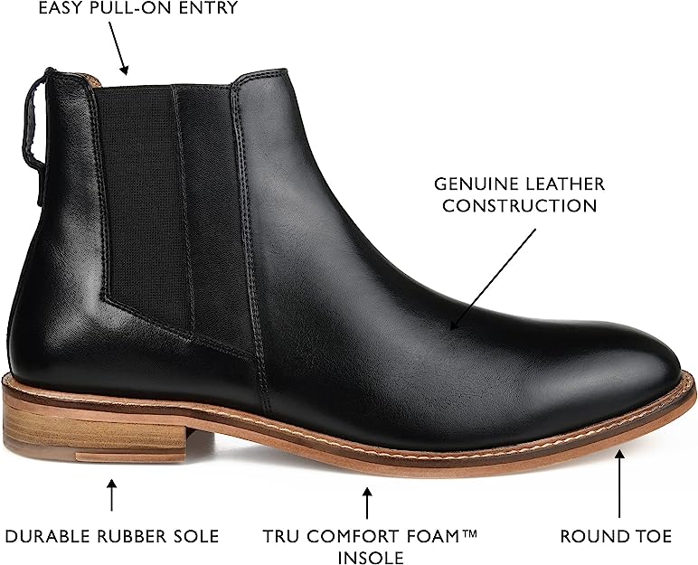 Thomas Vine Men's Corbin Chelsea Boot  Color Black Size 9.5M