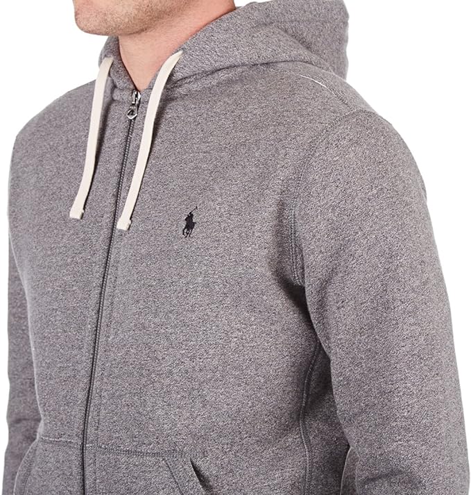 Polo Ralph Lauren Men's Classic Fleece Full Zip Hoodie  Color Alaskan Heather Size XL