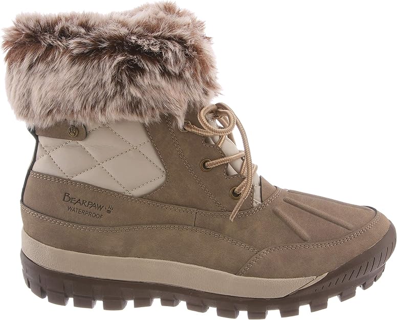 BEARPAW Women's Becka Cold-Weather Boots  Color Stone Size 9M