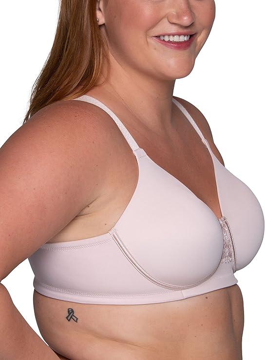 Vanity Fair Beauty Back Full Figure Wirefree Bra  Sheer Quartz Size 40D