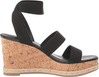 Madden Girl Maranda Stretch Ankle-Strap Wedge Sandals  Color Black Size 9.5M