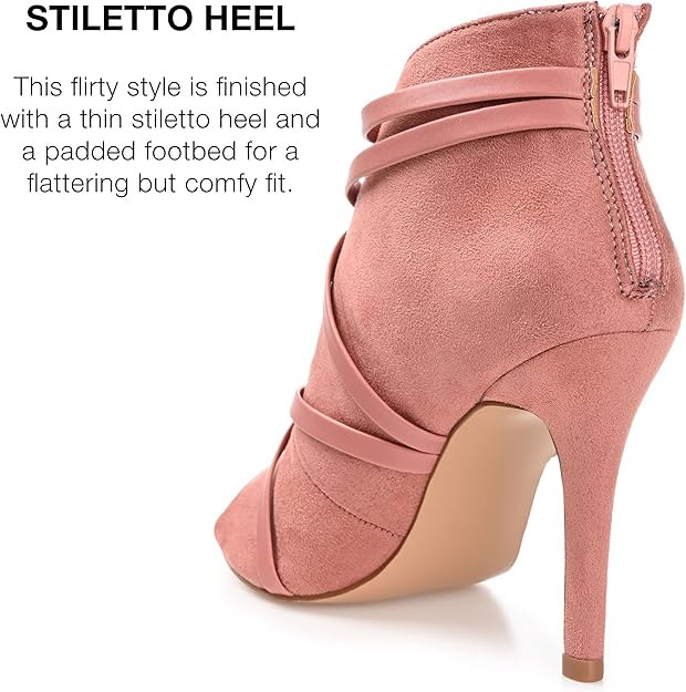 Journee Collection Women's Samara Booties  Blush Size 6
