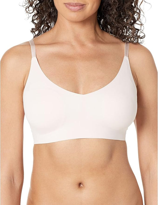 Calvin Klein Invisibles Comfort Wireless Triangle Bralette Bra  Nymphs Thigh Nude Size M