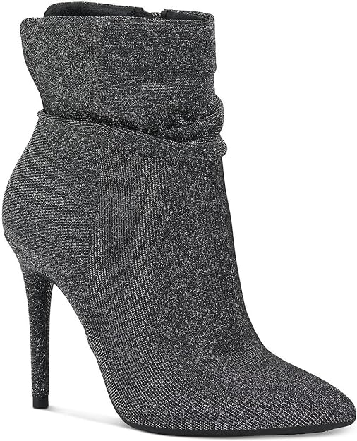 Jessica Simpson Women's Lerona Pointed-Toe Dress Booties  Color Glitter Pewter Size 7M