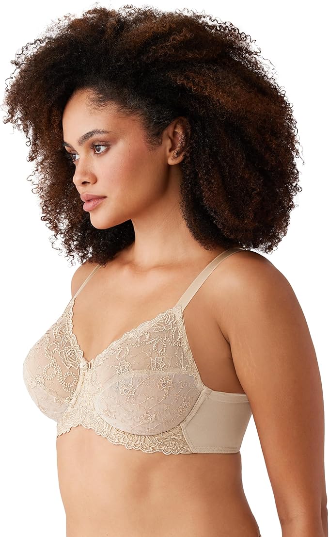 Wacoal Women's Renaissance Rose Embroidered Underwire Bra  Buff Size 34C