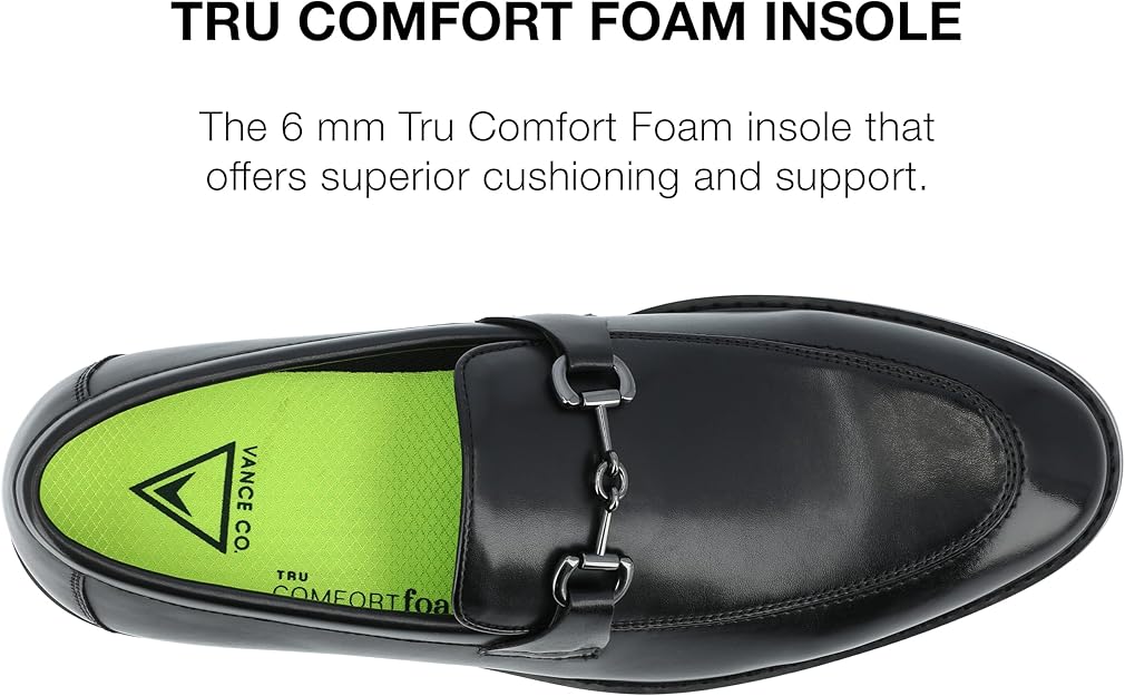 Vance Co Men's Rupert Tru Comfort Dress Shoe  Black Size 10.5