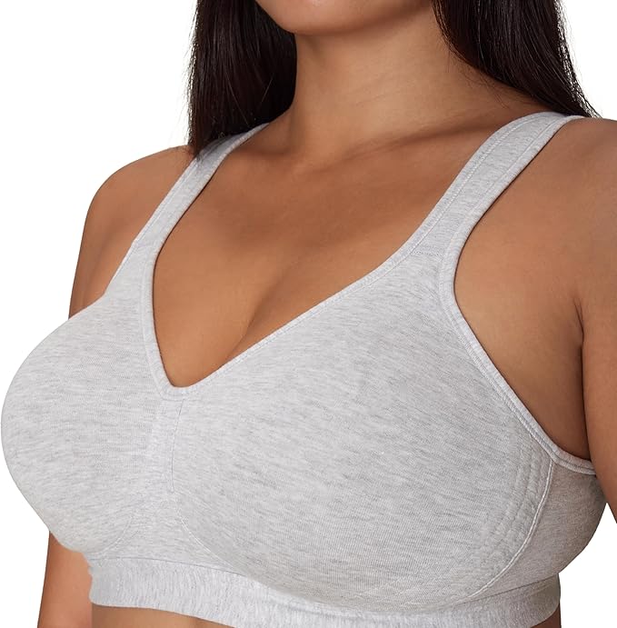 Playtex 18 Hour Cotton Stretch Ultimate Lift T-Shirt Bra  Grey Heather Size 38DD