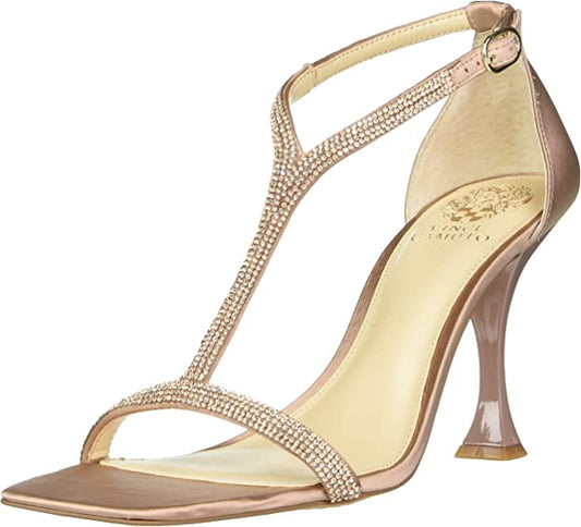 Vince Camuto Women's Sorthand Heeled Sandal  Color Rose Gold Size 7.5M