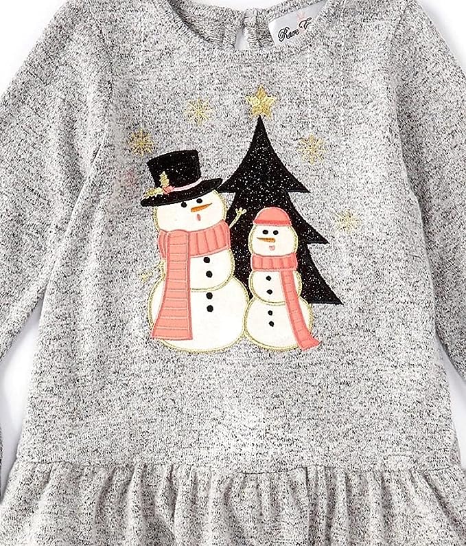 Rare Editions Girls Christmas Snowman Sweater Pant Set  Color Gray Size 6X