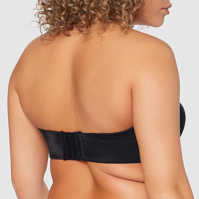Lilyette by Bali Tailored Strapless Minimizer Bra  Black Size 34C