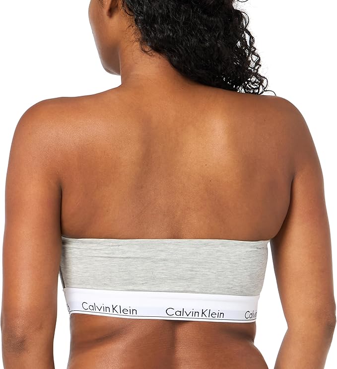 Calvin Klein Women's Modern Cotton Lightly Lined Bra  Grey Heather Size S