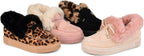 Journee Collection Women's Midnight Faux Fur Trim Bow Tie Slippers  Color Blush Size 7M