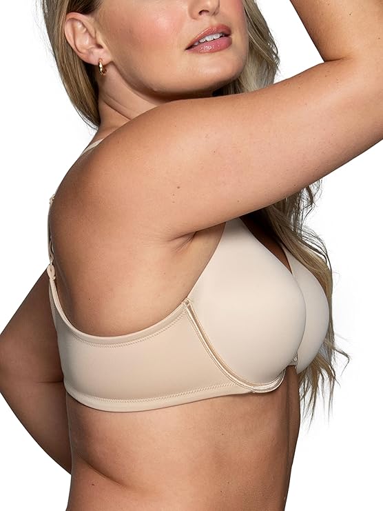 Vanity Fair Full Figure Beauty Back Smoothing Bra  Damask Neutral Nude Size 42C