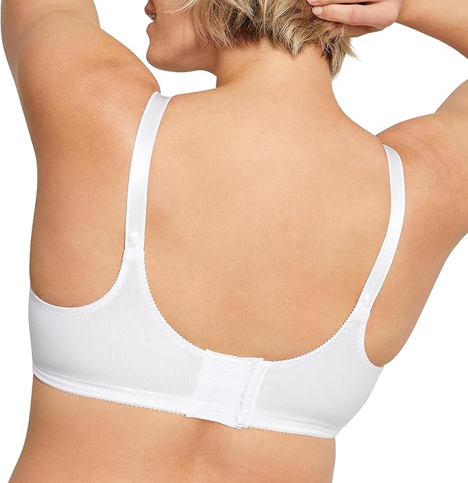 Bali Cotton Double Support Wireless Bra  White Size 34C
