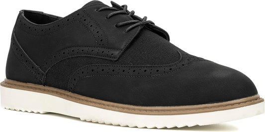 New York & Company Men's Tyler Wingtip Oxford Shoes  Black Size 10