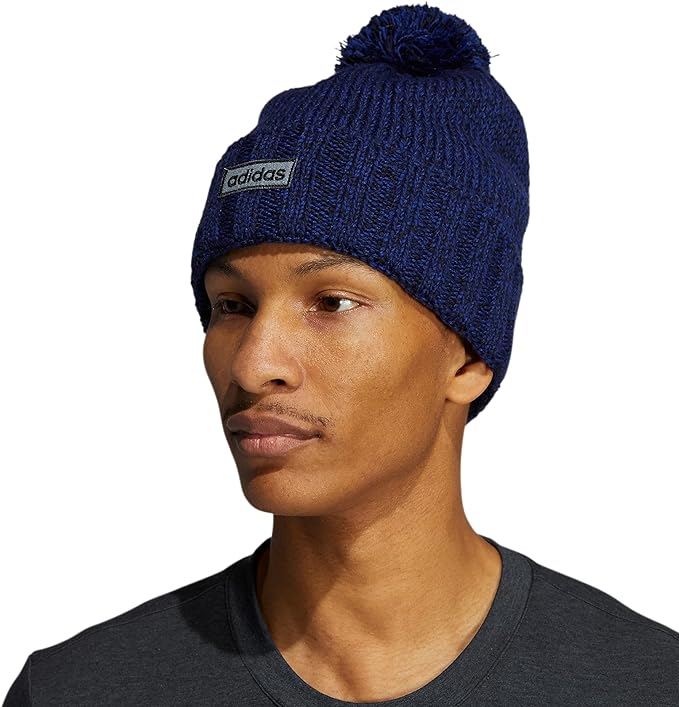 adidas Men's Recon II Ballie Beanie Hat  Color Legend Ink/Victory Blue Twist One Size
