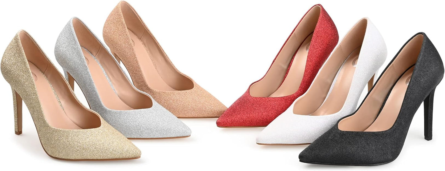 Journee Collection Women's Ninna High Stiletto Pointed Toe Pumps   Red Size 9.5