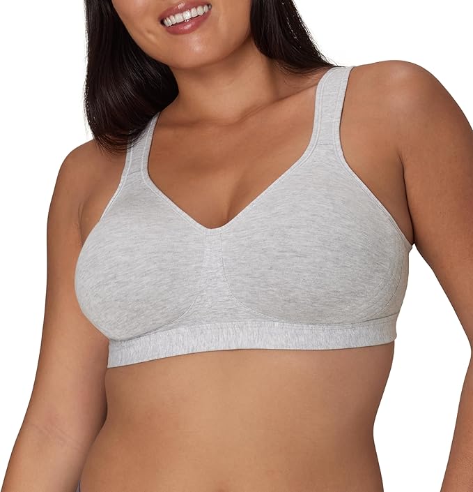 Playtex 18 Hour Cotton Stretch Ultimate Lift T-Shirt Bra  Grey Heather Size 38DD