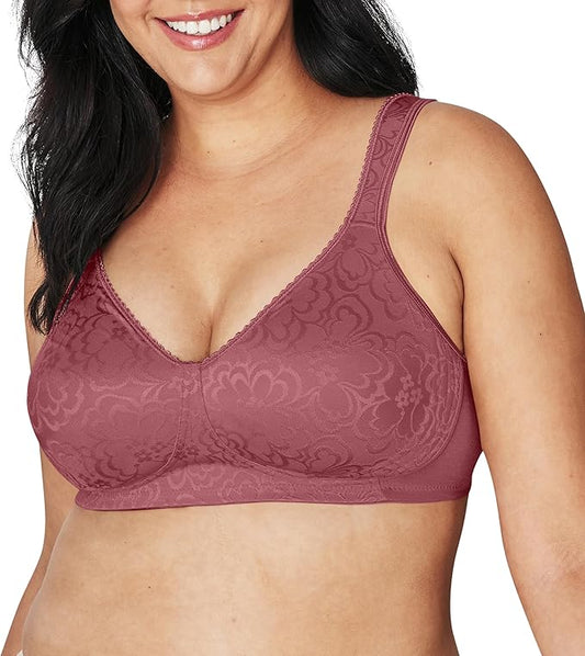 Playtex 18-Hour Ultimate Lift Wireless Full-Coverage Bra  Rustic Berry Red Size 44C