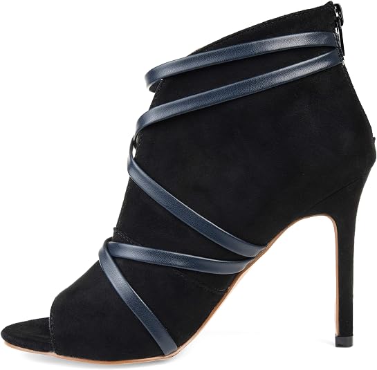 Journee Collection Women's Center Cutout Booties Black Size 10
