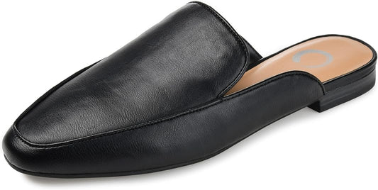 Journee Collection Women's Akza Mule Loafer Flat  Black Size 8W