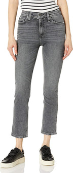 Hudson Women's Holly High Rise Straight Leg Ankle Jeans  Color Gray Size 27
