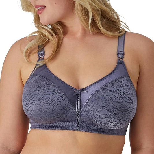 Bali Double Support Spa Closure Wireless Lace Bra  Private Jet Jacquard Size 36DD